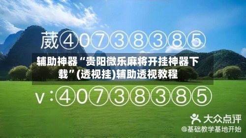 辅助神器“贵阳微乐麻将开挂神器下载”(透视挂)辅助透视教程-第3张图片