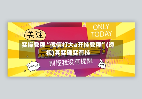 实操教程“微信打大a开挂教程	”(透视)其实确实有挂-第3张图片