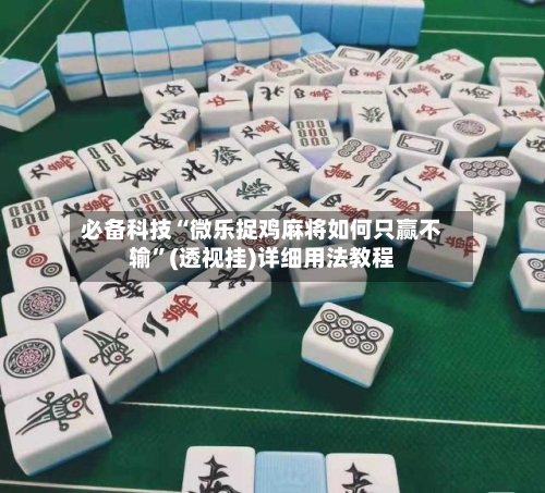 必备科技“微乐捉鸡麻将如何只赢不输”(透视挂)详细用法教程-第3张图片