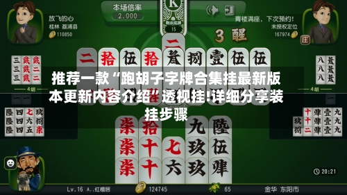 推荐一款“跑胡子字牌合集挂最新版本更新内容介绍”透视挂!详细分享装挂步骤