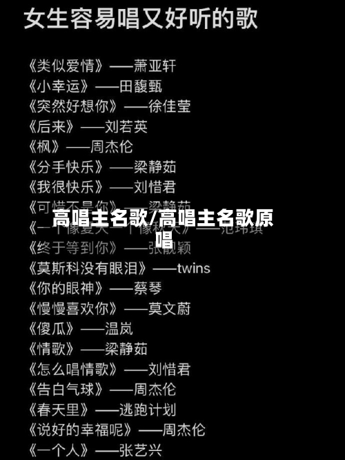 高唱主名歌/高唱主名歌原唱