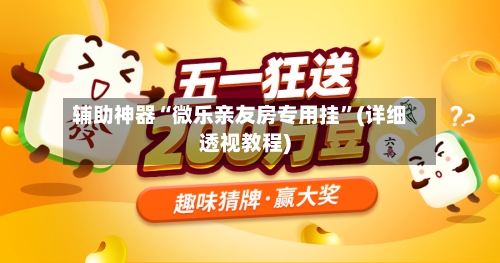辅助神器“微乐亲友房专用挂”(详细透视教程)-第3张图片