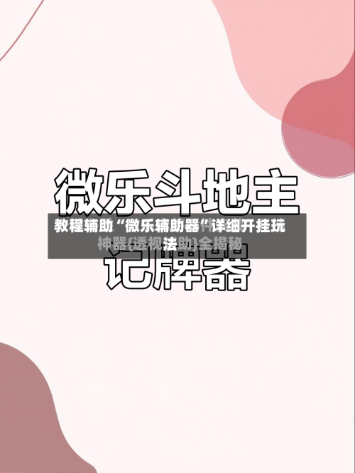 教程辅助“微乐辅助器”详细开挂玩法-第3张图片