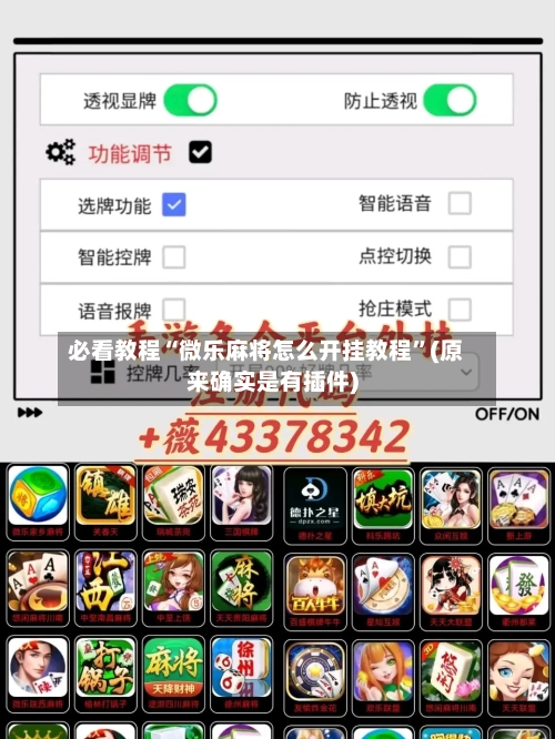 必看教程“微乐麻将怎么开挂教程”(原来确实是有插件)