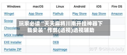 玩家必读“天天麻将川南开挂神器下载安装”作弊(透视)透视辅助