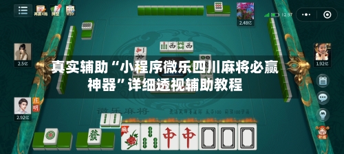 真实辅助“小程序微乐四川麻将必赢神器”详细透视辅助教程