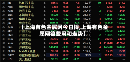 【上海有色金属网今日镍,上海有色金属网镍费用和走势】-第2张图片