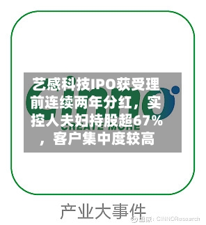 艺感科技IPO获受理前连续两年分红，实控人夫妇持股超67%	，客户集中度较高-第2张图片