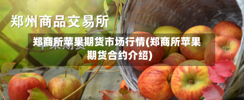 郑商所苹果期货市场行情(郑商所苹果期货合约介绍)-第2张图片